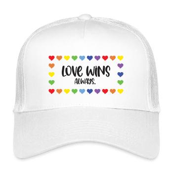 LGBT Pride Month - Love Wins. Always. - Kids’ Trucker Cap - white - Front
