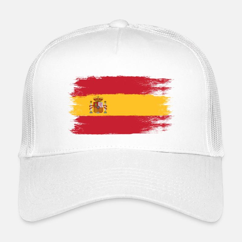 Spanische Flagge, Viva Spain, ein Symbol der Einheit - Kinder Trucker-Cap - Weiß