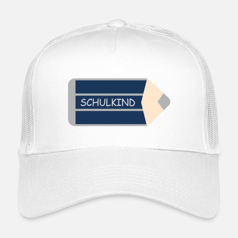 Crayon de couleur bleu foncé gris - écolier Casquette trucker enfant