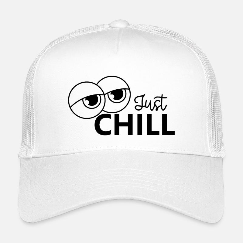 Just Chill / Just Relaxed - Kinder Trucker-Cap - Weiß