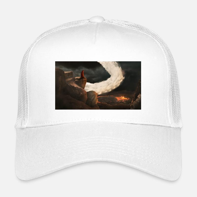 Ritter auf dem nächtlichen Vorgebirge - Kinder Trucker-Cap - Weiß