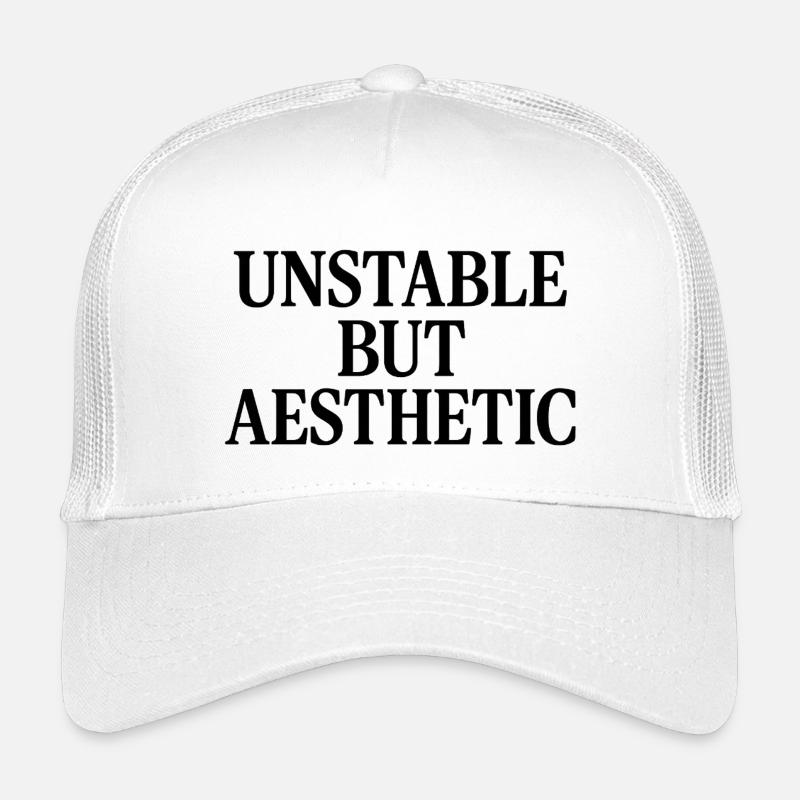 UNSTABLE BUT AESTHETIC - Kinder Trucker-Cap - Weiß