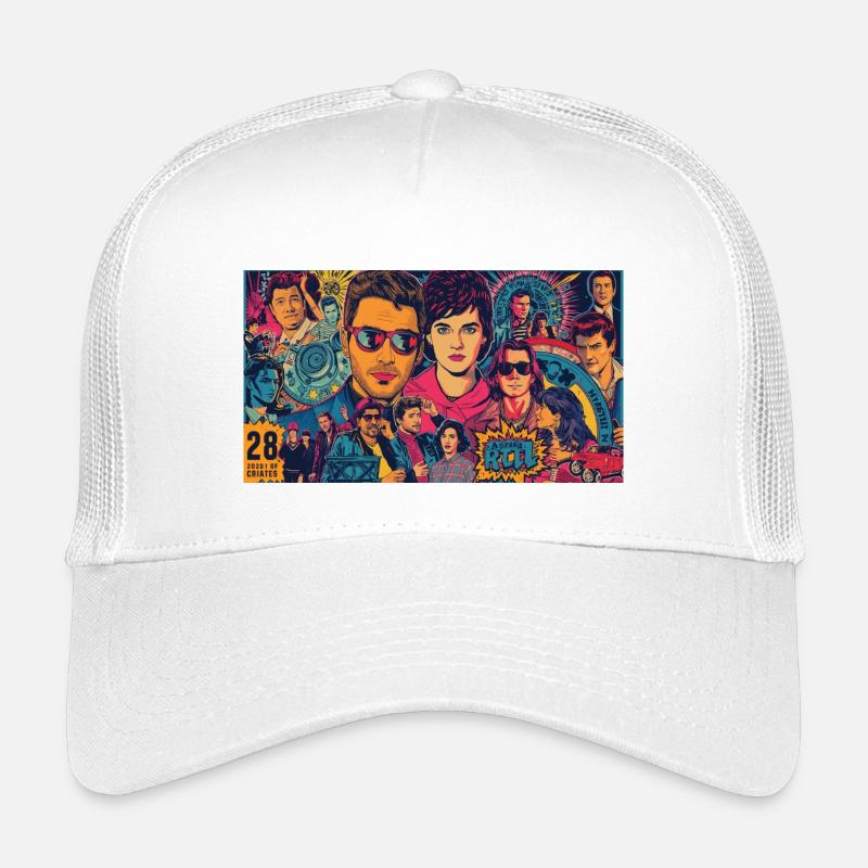 Pop-Symbole - Kinder Trucker-Cap - Weiß