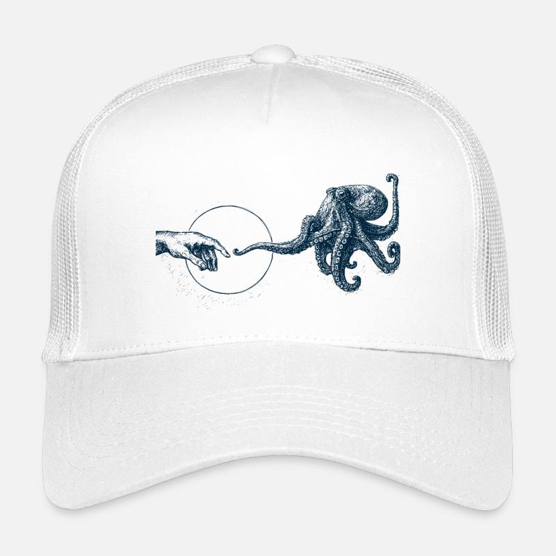 Oktopus - Kontakt - Kinder Trucker-Cap - Weiß