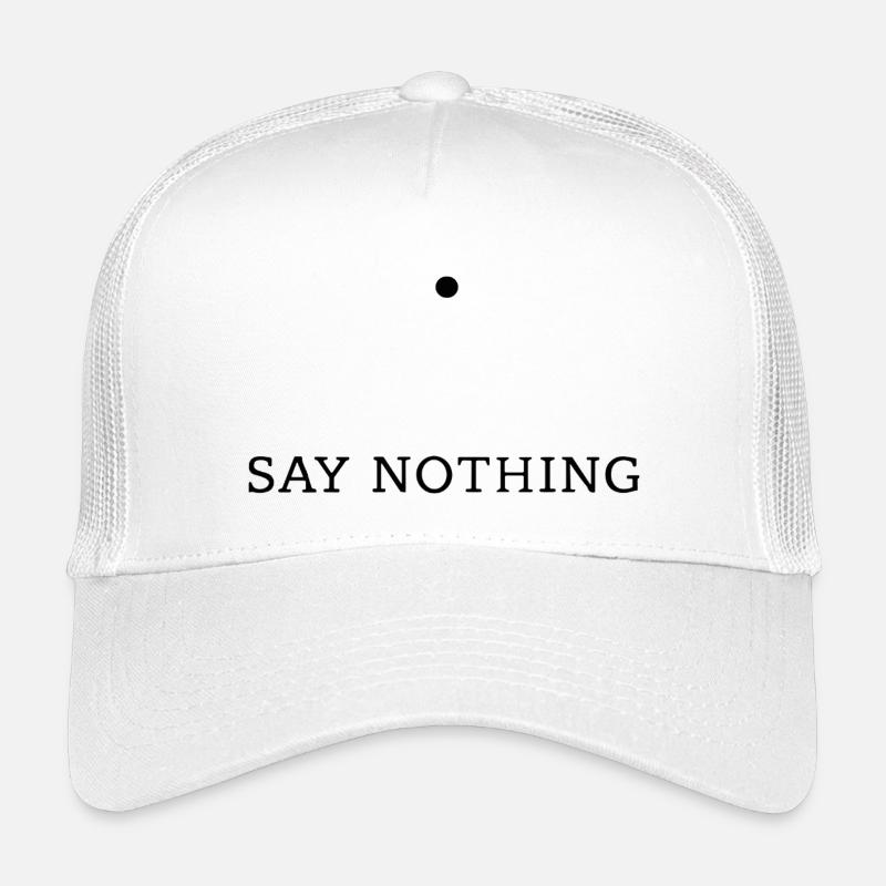Silence — Conception typographique minimaliste Casquette trucker enfant