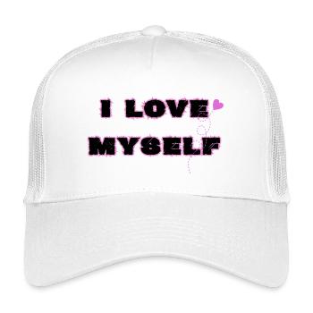 Selbstliebe, I love myself - Kinder Trucker-Cap - Weiß - Vorne