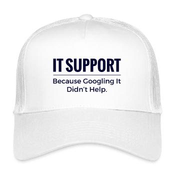 Chemise support informatique – parce que chercher sur Google n’a pas aidé - Casquette trucker enfant - blanc - Devant