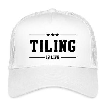 Tiling is life - Kids’ Trucker Cap - white - Front
