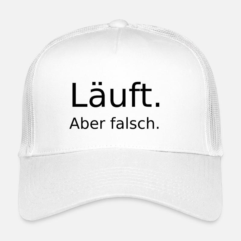 Laeuft ... aber falsch  - Kinder Trucker-Cap - Weiß