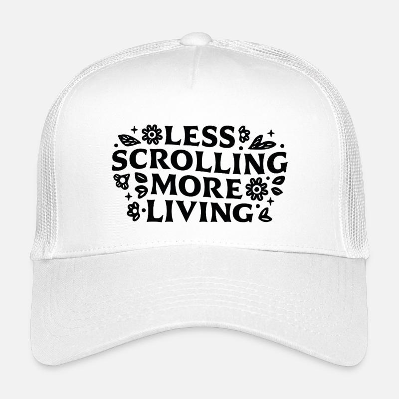 Moins de défilement, plus de citations de pleine conscience vivante Casquette trucker enfant