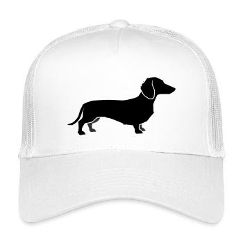 Silhouette du teckel - Casquette trucker enfant - blanc - Devant