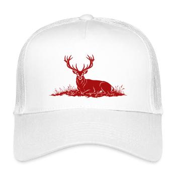 Hirsch  - Kinder Trucker-Cap - Weiß - Vorne