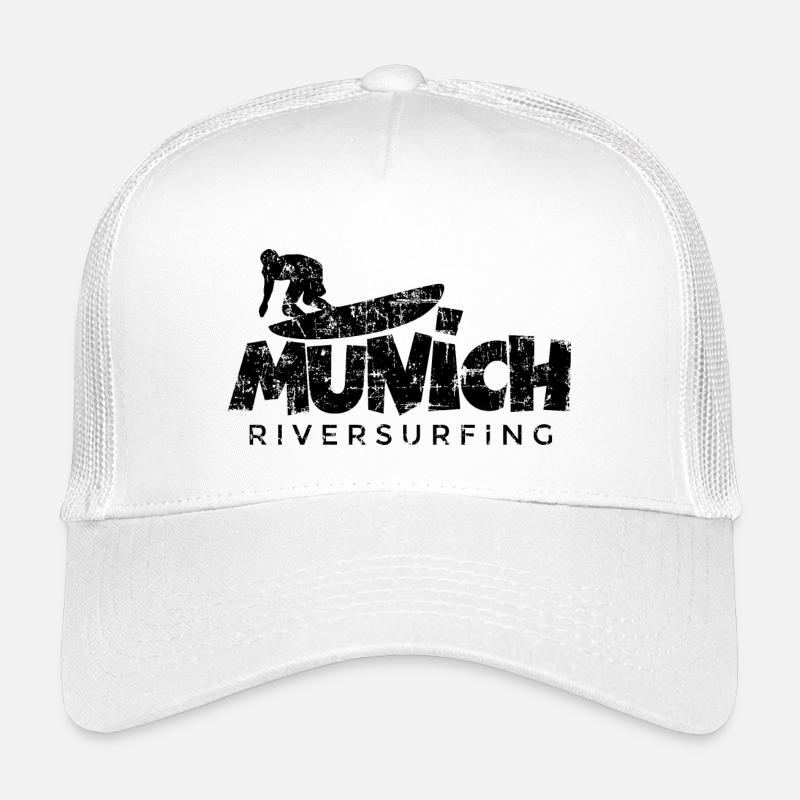 Munich Riversurfing München Surfer - Kinder Trucker-Cap - Weiß