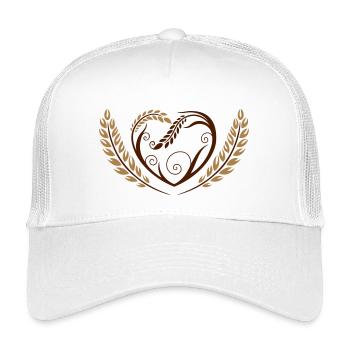 Brot Ähren Kornähren Bäcker Bäckerei - Kinder Trucker-Cap - Weiß - Vorne