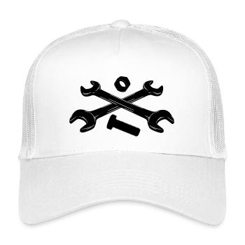 Outils clés écrou et boulon - Casquette trucker enfant - blanc - Devant