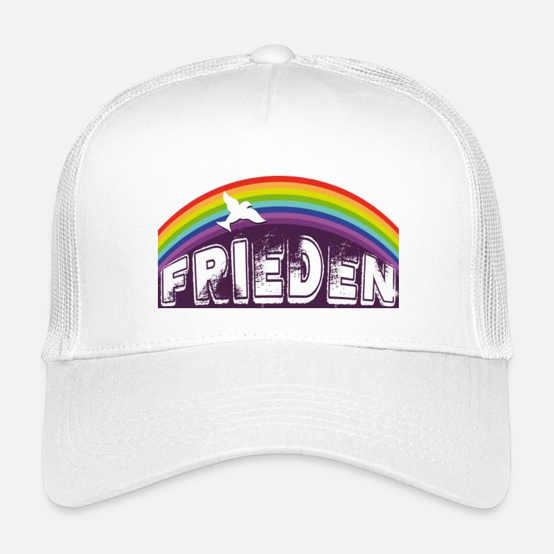 PEACE LETTERING with rainbow Kids’ Trucker Cap