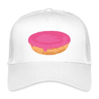Casse-croûte : le gâteau rose de la cantine ! - Casquette trucker enfant - blanc - Devant