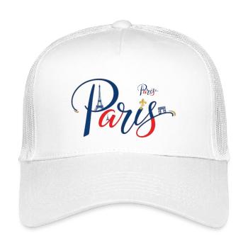 Lichtermeer von Paris Skyline - Kinder Trucker-Cap - Weiß - Vorne