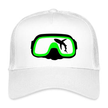 Taucherbrille - Kinder Trucker-Cap - Weiß - Vorne