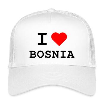 I love Bosnia - Ich liebe Bosnien - Kinder Trucker-Cap - Weiß - Vorne
