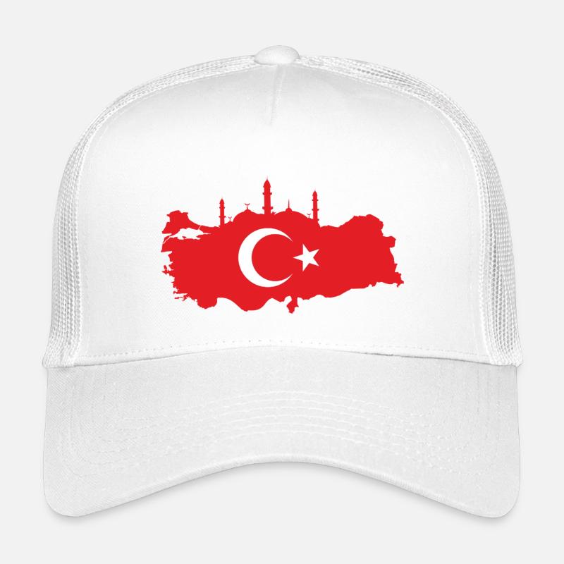 Turkish map with mosque silhouette Kids’ Trucker Cap
