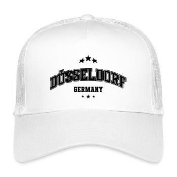 Düsseldorf Lettering – Minimalist Typography - Kids’ Trucker Cap - white - Front