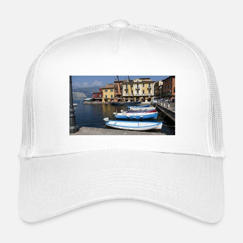 Malcesine am Gardasee - Kinder Trucker-Cap - Weiß