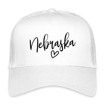 Nebraska Heart Women’s Love Nebraska - Casquette trucker enfant - blanc - Devant