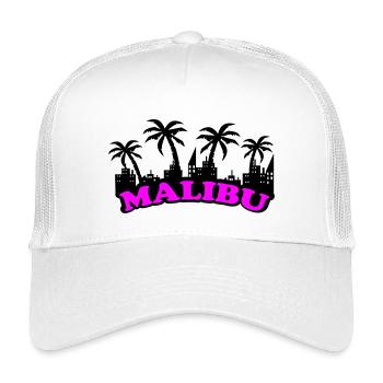 Police rose néon de Malibu - Casquette trucker enfant - blanc - Devant