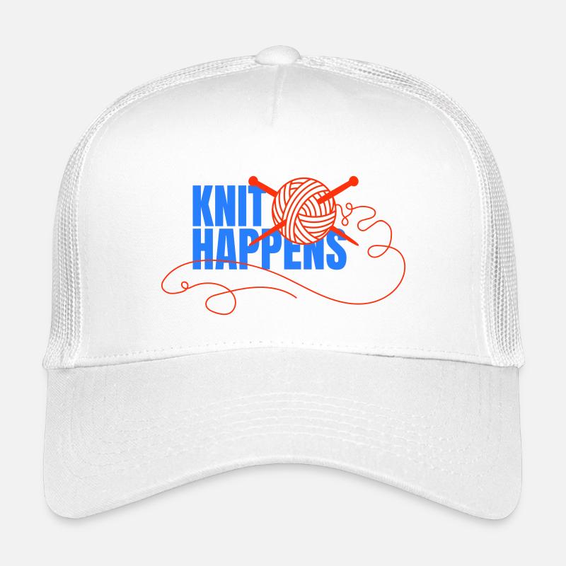 Knit Happens Logo Strickdesign Kinder Trucker-Cap