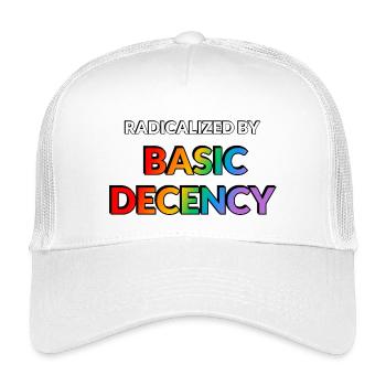 Radicalized By Basic Decency - Kids’ Trucker Cap - white - Front