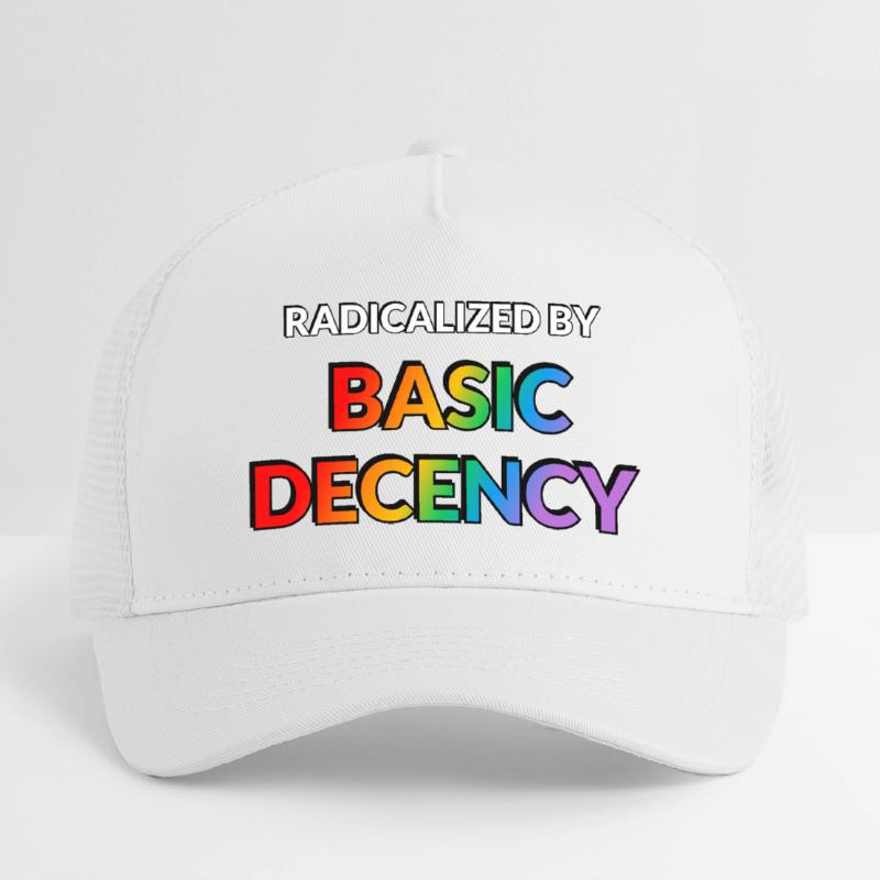 Radicalized By Basic Decency Kids’ Trucker Cap