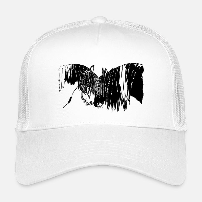 wunderschöne Tinker Reiten Pferde  - Kinder Trucker-Cap - Weiß