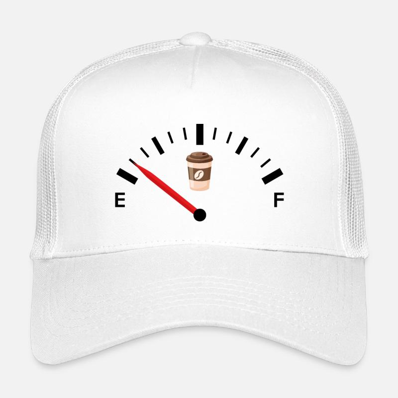 Gauge Auto Kaffee Humor Lustiger Kaffee Geschenk Kaffee - Kinder Trucker-Cap - Weiß