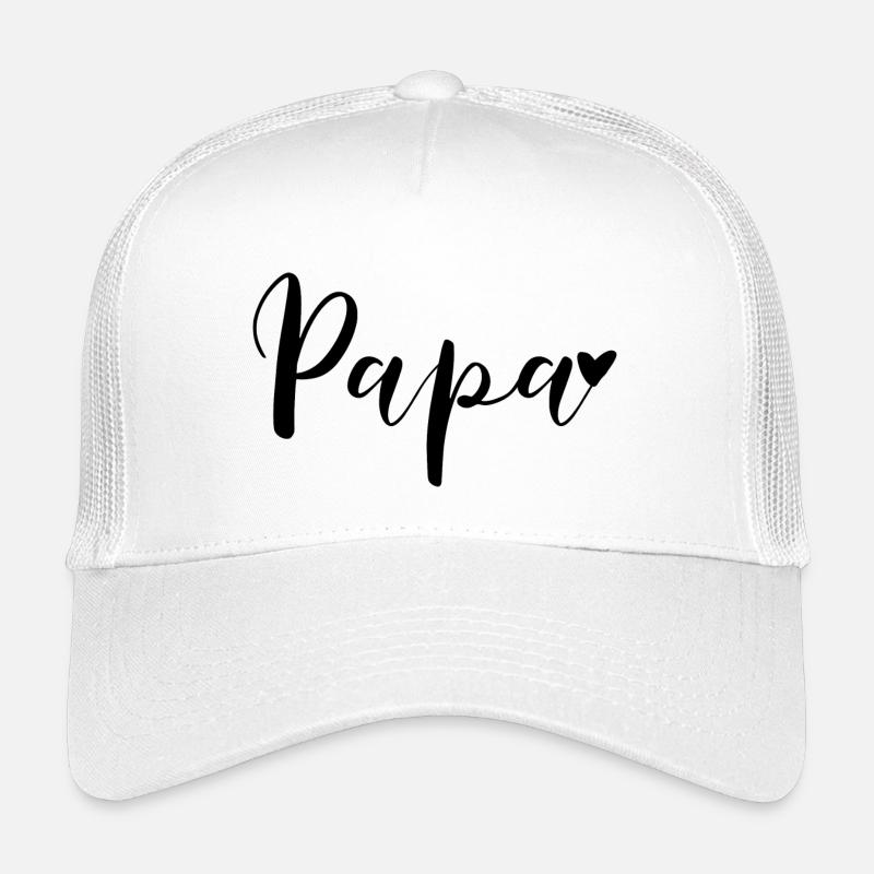 Papa Herz Geschenkidee - Kinder Trucker-Cap - Weiß