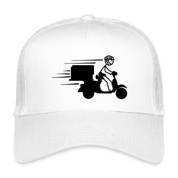 Scooter package or piza orders Delivery - Kids’ Trucker Cap - white - Front