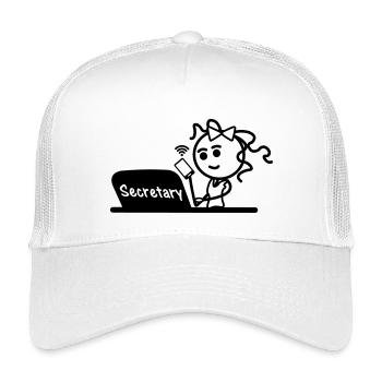 Arbeitslaptop Sekretärin Smartphone - Kinder Trucker-Cap - Weiß - Vorne