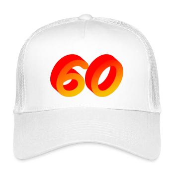 verschenken, 60 orange verlauf - Kinder Trucker-Cap - Weiß - Vorne