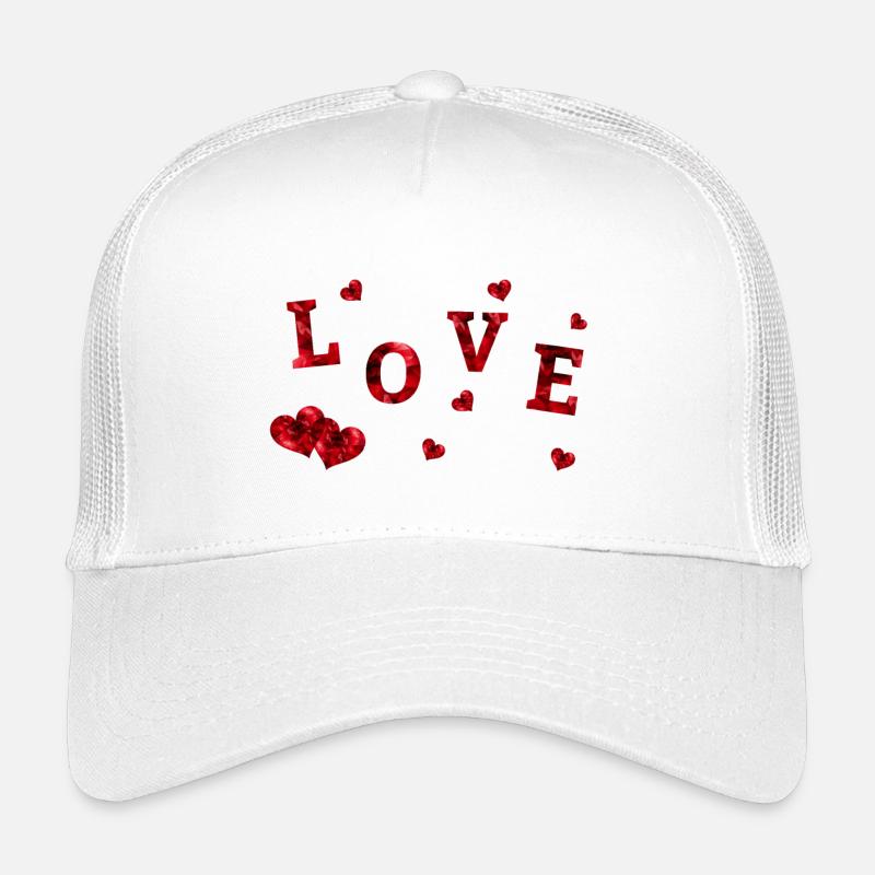 Love with big and small red hearts # Kids’ Trucker Cap