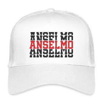 T-Shirt Anselmo T-Shirt Geschenkidee gestapelter Text - Kinder Trucker-Cap - Weiß - Vorne