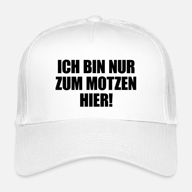 Ich bin nur zum Motzen hier - Kinder Trucker-Cap - Weiß