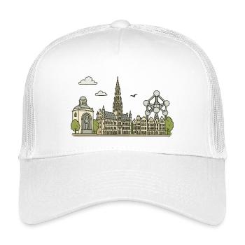 Brüssel Stadt - Kinder Trucker-Cap - Weiß - Vorne