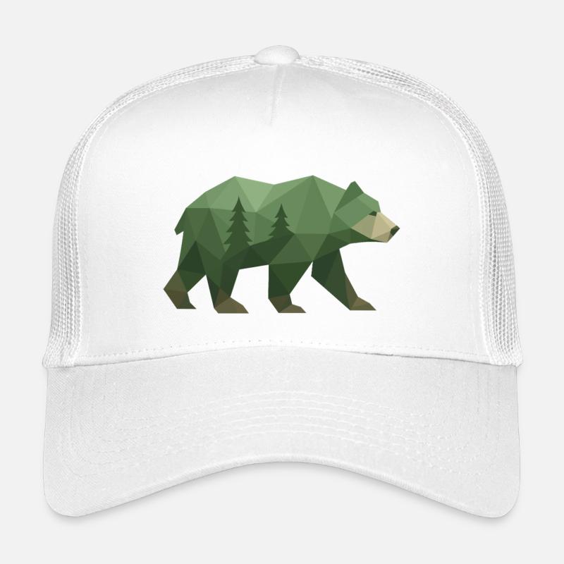 Geometric Bear Kids’ Trucker Cap
