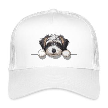 Hundeauge am Rand - Kinder Trucker-Cap - Weiß - Vorne