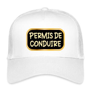 Permis de conduire - Casquette trucker enfant - blanc - Devant
