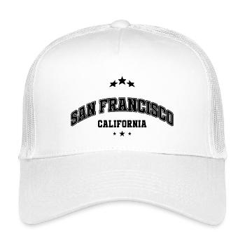 San Francisco Arc Schriftzug - Kinder Trucker-Cap - Weiß - Vorne