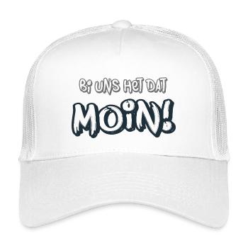 Moin – Bi uns het dat Norddeutscher Spruch - Kids’ Trucker Cap - white - Front