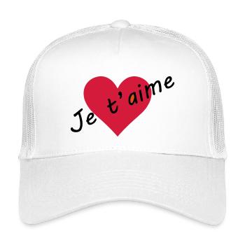 Ich liebe dich - Kinder Trucker-Cap - Weiß - Vorne