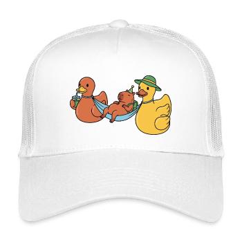 Canards portant du capy - Casquette trucker enfant - blanc - Devant