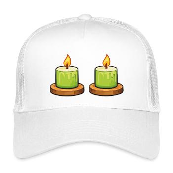 Candles Icon - Kids’ Trucker Cap - white - Front